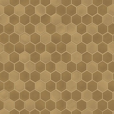 Tempaper Hexagon Tile Brushed Self-Adhesive Removable Wallpaper Gold