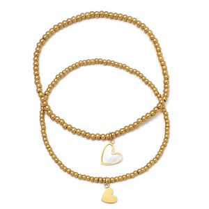 Adornia Gold 2-PIECE Stretch Bracelet HOLIDAY Set - 1 of 3