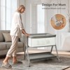 Fodoss Baby Bassinet Bedside Sleeper with Wheels & Storage Tray, Portable Crib for Newborns - 4 of 4