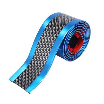 Unique Bargains Car Door Sill Protector Carbon Fiber Edge Strip 5cmx1M Blue 1 Pcs