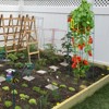 VEVOR Tomato Cages, 11.8\" x 11.8\" x 46.1\", 10 Packs Square Plant Support Cages, Green PVC-Coated Steel Tomato Towers , Green - 2 of 4
