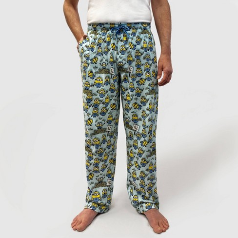 Men s Minions Knit Pajama Pants Light Blue Xxl Target