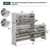 AMERLIFE Shoe Cabinet with Bench & Motion Sensor Lights, 3 Flip Drawers for 24 Pairs - 2 of 4