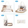 Generic Clear Tote Bag Stadium Events Transparent Clear Purse for Women Thick PVC Plastic Shoulder Bag with Guitar Strap - 2 of 4