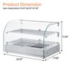 2-Tier Food Warmer Countertop, 22 Inch Commercial Pastry Display Case with Rear Door Access,1.5 cu. ft. Stainless Steel Bakery Display Case - 3 of 4