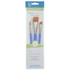 Princeton Select Artiste Brush Set No. 14, Synthetic Bristles, Short Handle Mixed Media Paintbrush, Jewel Blue, 3 Per Set, 2 Sets - 2 of 4