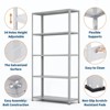 5 Tier Heavy Duty Steel Shelving Unit, 500 lbs Capacity Garage Storage Shelves with Adjustable Height, Metal Shelves for Kitchen, Pantry - 4 of 4