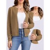 INSPIRE CHIC Women's Crew Neck Long Sleeve Button Down Casual Sweater Knitted Cardigan - 2 of 4