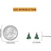 Sterling Silver Christmas Stud Earrings: Reindeer, Snowman, Santa & Tree Designs. - 3 of 4