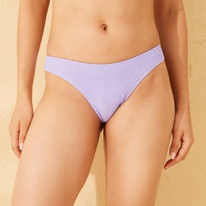 Women's Pucker Textured Low-Rise Extra High Leg Extra Cheeky Bikini Bottom - Wild Fable™ - 1 of 4