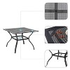 37"x37" Square Dining Table - Black - Captiva Designs: Weather-Resistant Steel, Seats 4, Patio Furniture - 4 of 4
