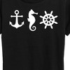 Women's - Instant Message - Nautical Symbols Short Sleeve Graphic T-Shirt - 2 of 4