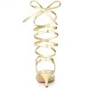 Allegra K Women's Strappy Lace Up Slingback Kitten Heel Sandals - 3 of 4