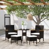 vidaXL Garden Furniture 5-Piece Set Garden Set Lounge Balcony Furniture Garden Table Garden Chair Garden Stool Poly Rattan Black - 2 of 4