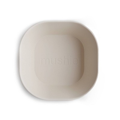 Mushie Square Dinnerware Bowl, Set of 2 (ivory)