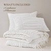 Kumasinova 2/3PCS French Country Comforter Set,Ruched and Bow Tie Design Quilt Sets with Comforter,Sham,All Season Bedding Set - 3 of 4