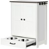 Ridstar Medium Sized Dog Food Storage Cabinet with Hidden Dog Bowls, Adjustable Panel & Hooks-White - 4 of 4