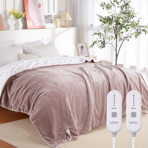 Heated Blanket, Flannel Electric Blanket, Soft Thick Heated Throw for Couch with 5 Heat Settings & 4H Auto Shut Off - 1 of 4