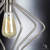 Urban Ambiance Luxury Mid-Century Modern Industrial Pendant,  9-5/8"H x 13"W,  Brushed Nickel Finish, UHP2495 - 4 of 4