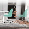 FONTOI Task and Office Chairs, Office Chair with Cross-Leg and Adjustable Height, Armless Swivel for Home Office, Green, 20.4"*22.8"*29.3" - 3 of 4