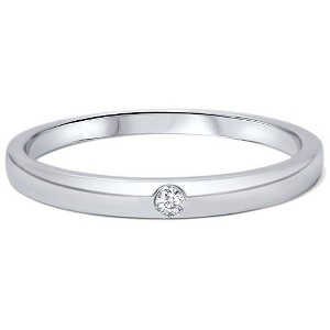 Pompeii3 1/30ct 2.5mm Solitaire Diamond Wedding Promise Ring 14K - 1 of 4
