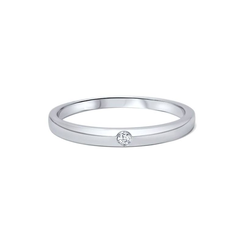 Pompeii3 1/30ct 2.5mm Solitaire Diamond Wedding Promise Ring 14K, 3 of 6