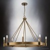 Urban Ambiance Luxury Modern Farmhouse Indoor Chandelier,  27''H x 38"W x 38''D,  Aged Bronze Finish, UHP4480 - 3 of 4