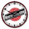 Collectable Sign & Clock | Chicago North Western Railroad LED Wall Clock Retro/Vintage, Lighted - Great For Garage, Bar, Mancave, Gym, Office etc 14 Inches - 2 of 4