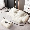 4 PCS Oversized Modular Sofa, 2 Seat DIY Layout Design Sofa with Chaise Lounge and Armrest and Ottoman, Tufted Sofa with Cushion-Coolbibila - 2 of 4