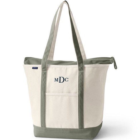 lands end tote embroidery