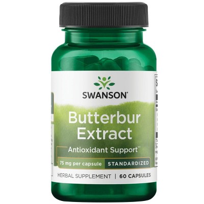 Swanson Herbal Supplements Butterbur Extract - Standardized 75 mg 60 Caps.