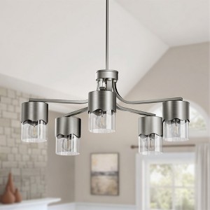 Maxax 28" 5-Light Glass Chandelier - 1 of 4