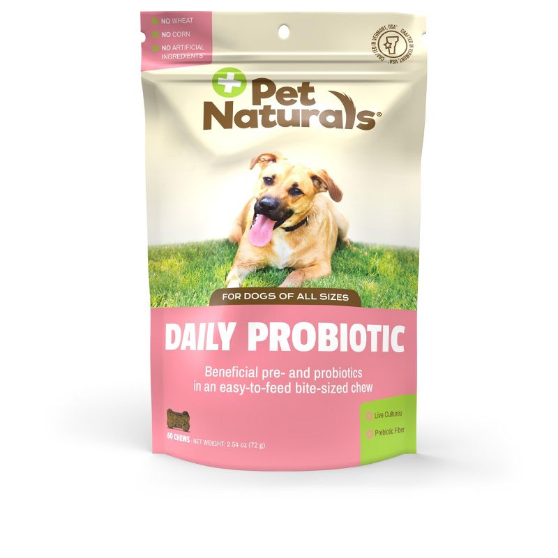 Pet Naturals Daily Probiotic Chew, Digestive Support for Dogs, Duck Flavor,  60 count, 1 of 4