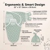 3-Pack Organic Baby Swaddle Sleep Sacks with Knot Hats, Newborn Baby Swaddles Wrap 0-3 Months, Ergonomic Wearable Blanket - 2 of 4