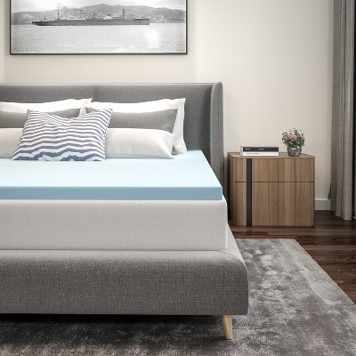 Emma and Oliver 2" Gel Infused Cooling Memory Foam Mattress Topper, CertiPUR-US Certified Memory Foam- Full