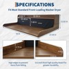 2-Tier Washer Dryer Countertop, Wood Laundry Countertop with 2.75" H Edge Rails, Waterproof Washer Dryer Cover with Anti-Slip Pads for Laundry Room - 2 of 4