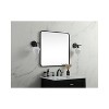 Elegant Lighting Soft corner metal square mirror 30x30 inch in Black - 3 of 4