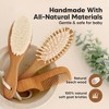 Baby Hair Brush and Comb Set, Oval Wooden Baby Brush Set for Newborns, Infant, Toddler Grooming Kit - 4 of 4