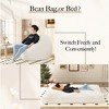 Chic Crate-Convertible Bean Bag Lounger – Foldable High-Density Foam Bed for Adults, Oversized Lounge Sofa with Removable Cover, Multi-Room Lounge - 3 of 4
