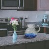 Amici Home Catalina Glass Pitcher, Handblown Recycled Jug with Bubble Texture, Dishwasher Safe Mexican Serveware with Handle & Spout - 80 oz - Cobalt - 4 of 4