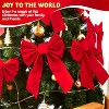 Joyfy 12-Pack Red Velvet Christmas Bows - 13"x9" Decorative Bows for Wreaths, Trees & Holiday Decor (Indoor/Outdoor) - 4 of 4