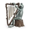 SPI Home Frog and Harp Wind Chime Garden Sculpture – Whimsical Metal Yard Decor with Musical Tube Chimes - 3 of 4