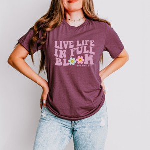 Simply Sage Market S.W.Smiley Live Life in Full Bloom Smiley Short Sleeve Tee - 1 of 4