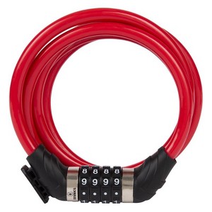 Brinks - Vinyl Covered Steel - 4-Dial Combination Cable and Lock - 6 ft - 1 of 1
