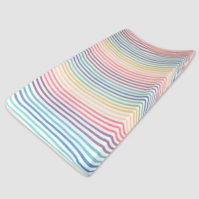 Honest Baby Organic Cotton Changing Pad Cover - Rainbow Stripe