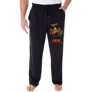 Star Trek Men's The Animated Series Character Logo Adult Lounge Pajama Pants Black - 1 of 3