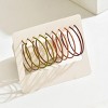 Paaaawaters 5 pairs of fashionable circular earrings for women, retro autumn and winter style, Maillard color - 4 of 4