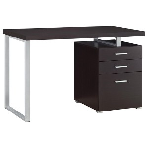 NicBex 47.25 Inch Reversible Computer Home Office Desk with 3 Drawers and File Cabinet,White/Black - 1 of 4