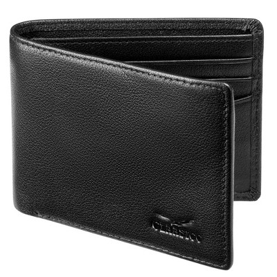 Men's Genuine Leather Slim Bifold RFID Wallet