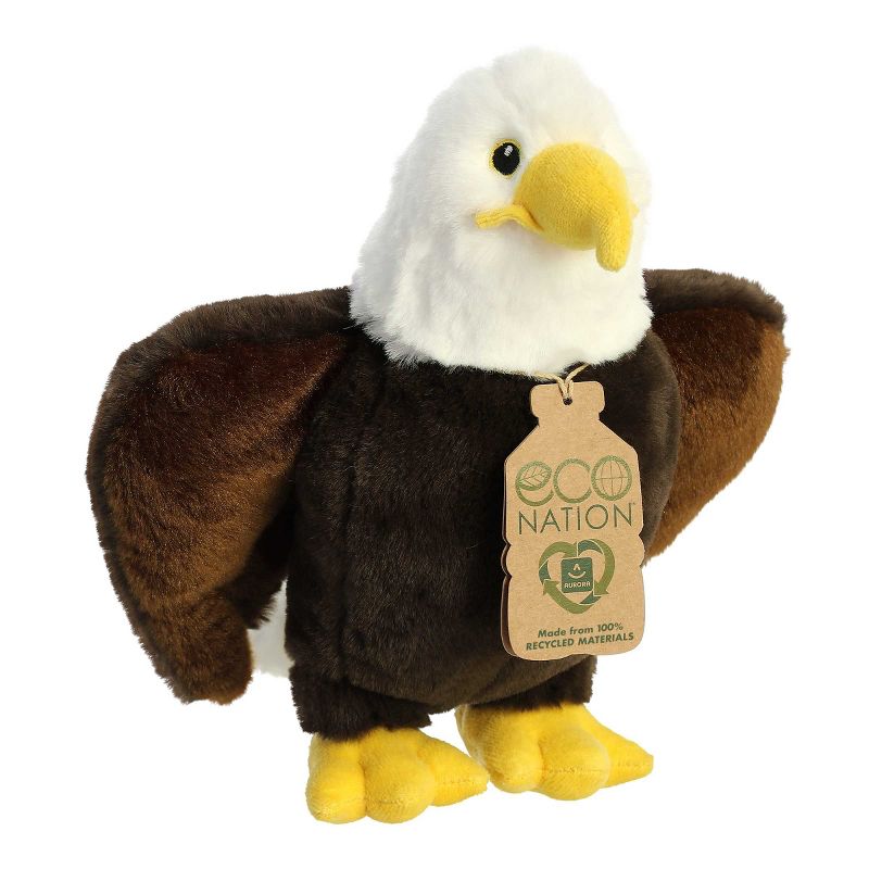 Aurora Medium Eagle Eco Nation Eco-Friendly Stuffed Animal Brown 9.5", 2 of 7